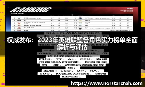 权威发布：2023年英雄联盟各角色实力榜单全面解析与评估